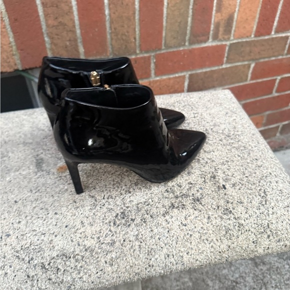 Vince Camuto Signature Black Patent Leather Stiletto Ankle Booties - Picture 3 of 9